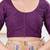Women's dupion silk padded front open elbow sleeves saree blouse
