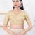 Women's jacquard padded back open elbow sleeves saree blouse