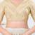 Women's jacquard padded back open elbow sleeves saree blouse