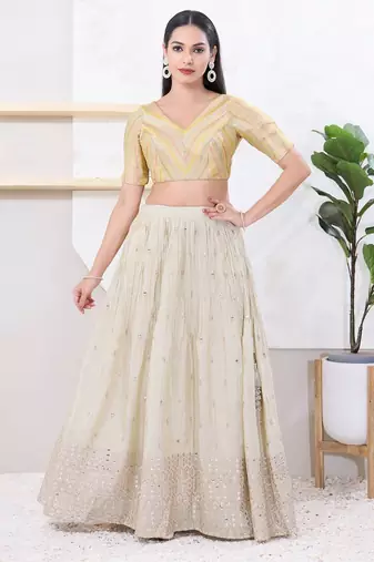 Women's jacquard padded back open elbow sleeves saree blouse