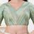Women's jacquard padded back open elbow sleeves saree blouse