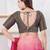 Women's brocade padded back open elbow sleeves saree blouse