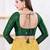 Women's gajii silk padded back open elbow sleeves saree blouse