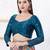 Women's gajii silk padded back open elbow sleeves saree blouse