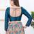 Women's gajii silk padded back open elbow sleeves saree blouse
