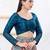 Women's gajii silk padded back open elbow sleeves saree blouse