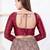 Women's gajii silk padded back open elbow sleeves saree blouse