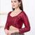 Women's gajii silk padded back open elbow sleeves saree blouse