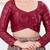 Women's gajii silk padded back open elbow sleeves saree blouse