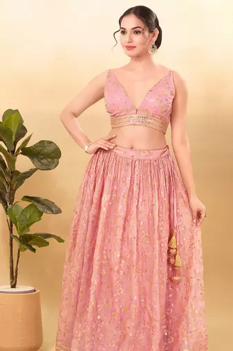 Women's jain silk padded back open sleeveless saree blouse
