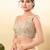 Women's jain silk padded back open sleeveless saree blouse
