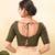 Women's mulbury silk padded back open elbow sleeves saree blouse