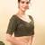Women's mulbury silk padded back open elbow sleeves saree blouse