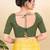 Women's mulbury silk padded back open elbow sleeves saree blouse