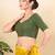 Women's mulbury silk padded back open elbow sleeves saree blouse
