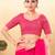Women's mulbury silk padded back open elbow sleeves saree blouse