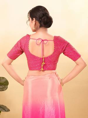 Women's mulbury silk padded back open elbow sleeves saree blouse 2