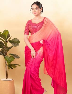 Women's mulbury silk padded back open elbow sleeves saree blouse 4
