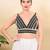 Women's cotton padded back open sleeveless saree blouse