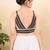 Women's cotton padded back open sleeveless saree blouse
