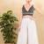 Women's cotton padded back open sleeveless saree blouse