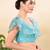 Women's tissue padded back open sleeveless saree blouse
