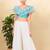 Women's tissue padded back open sleeveless saree blouse