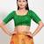 Women's brocade padded front open elbow sleeves saree blouse