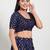 Women's brocade padded front open elbow sleeves saree blouse