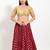 Women's net padded back open elbow sleeves saree blouse