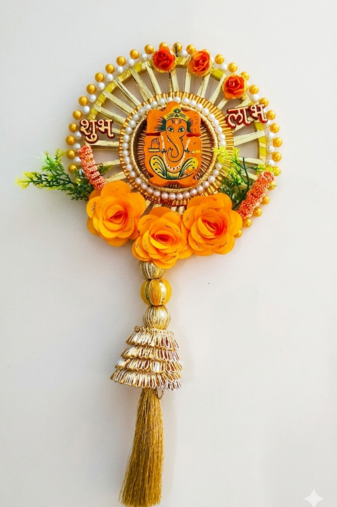 Shubh Labh Ganesh Ji Hanging Wall & Door Hanging Decoration Home Decor Occassion (Pack of 2)