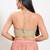Women's shimmer padded back open sleeveless saree blouse