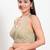 Women's shimmer padded back open sleeveless saree blouse