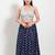 Women's shimmer padded back open sleeveless saree blouse