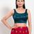 Women's silk padded back open sleeveless saree blouse
