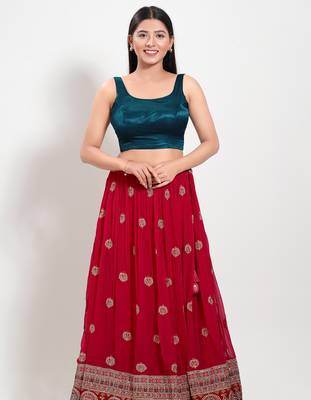 Women's silk padded back open sleeveless saree blouse 4