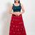 Women's silk padded back open sleeveless saree blouse