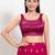 Women's silk padded back open sleeveless saree blouse