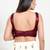 Women's silk padded back open sleeveless saree blouse