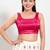 Women's silk padded back open sleeveless saree blouse