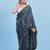 Women's brocade padded front open elbow sleeves saree blouse