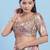 Women's jain silk padded back open elbow sleeves saree blouse