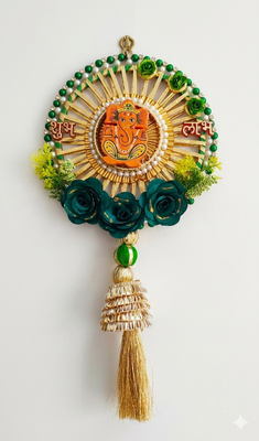 Shubh Labh Ganesh Ji Hanging Wall & Door Hanging for Decoration Decor Home Decoration (Pack of 2) 2