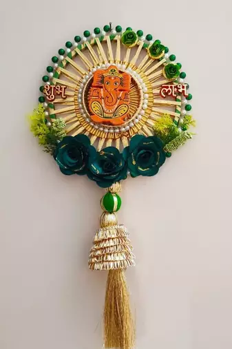 Shubh Labh Ganesh Ji Hanging Wall & Door Hanging for Decoration Decor Home Decoration (Pack of 2)