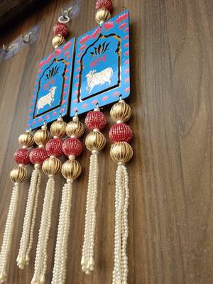 Lotus Cow Shubh Labh Door Hanging Toran for Home Diwali Decor Door Hanging (Pack of 2) 3