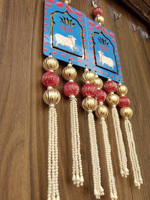 Lotus Cow Shubh Labh Door Hanging Toran for Home Diwali Decor Door Hanging (Pack of 2) 4