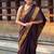 Coffee color art silk blend sarees with blouse