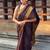 Coffee color art silk blend sarees with blouse