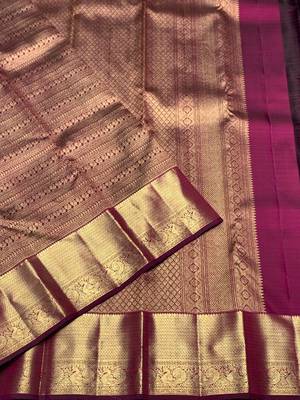 Wine color art silk blend sarees with blouse 1