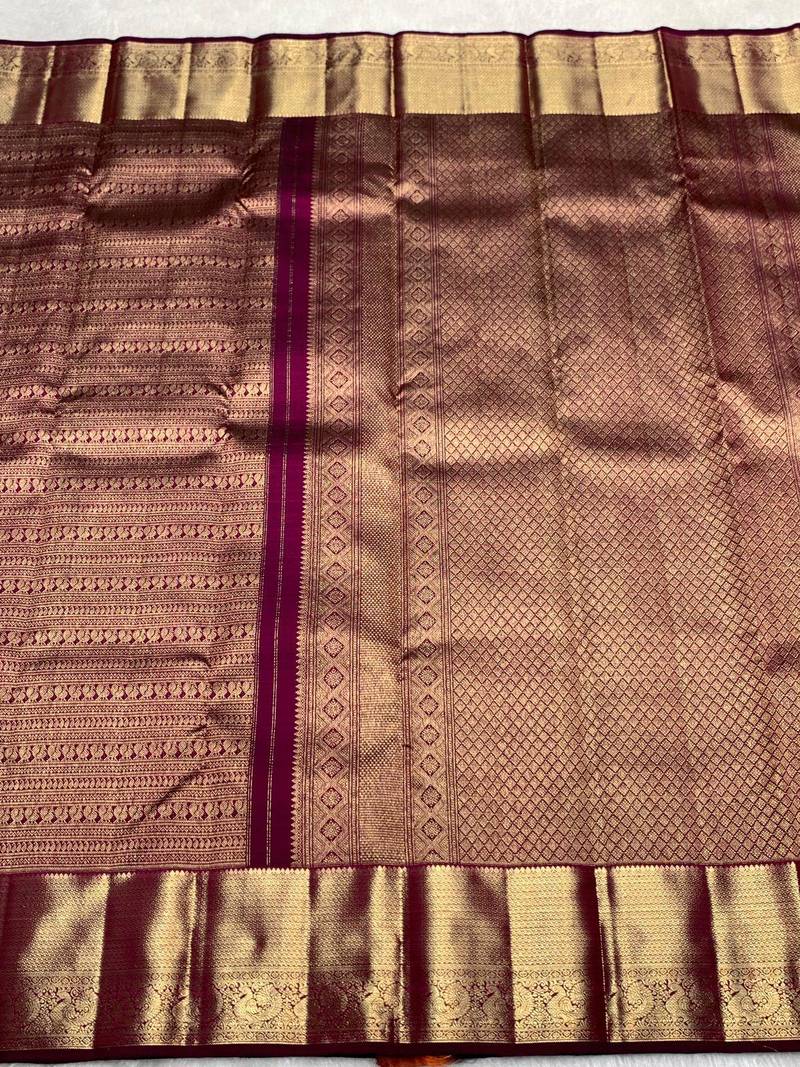 Wine color art silk blend sarees with blouse